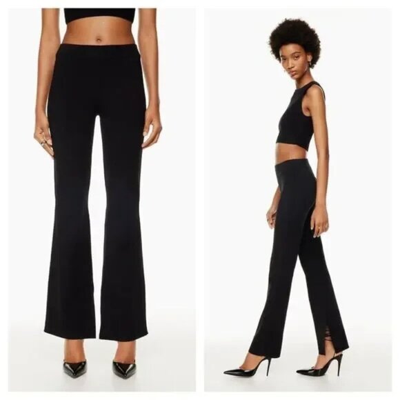 Aritzia Ten by Babaton Black Paramount Flare Pants Size Medium - Picture 1 of 12